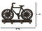 Rustic Cast Iron Hobby Pastime Bicycle Quadruple Multi Peg Wall Coat Hat Hook 8"