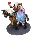 Day Of The Dead Our Special Day Skeleton Mariachi Couple On Black Horse Figurine
