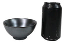 Pack Of 6 Black Tetsu Kesho Collection Small Rice Soup Appetizer Bowls 10oz