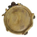 Rustic Deer Antler Tray Dish with Pinecones Woodland Decorative Catchall Bowl