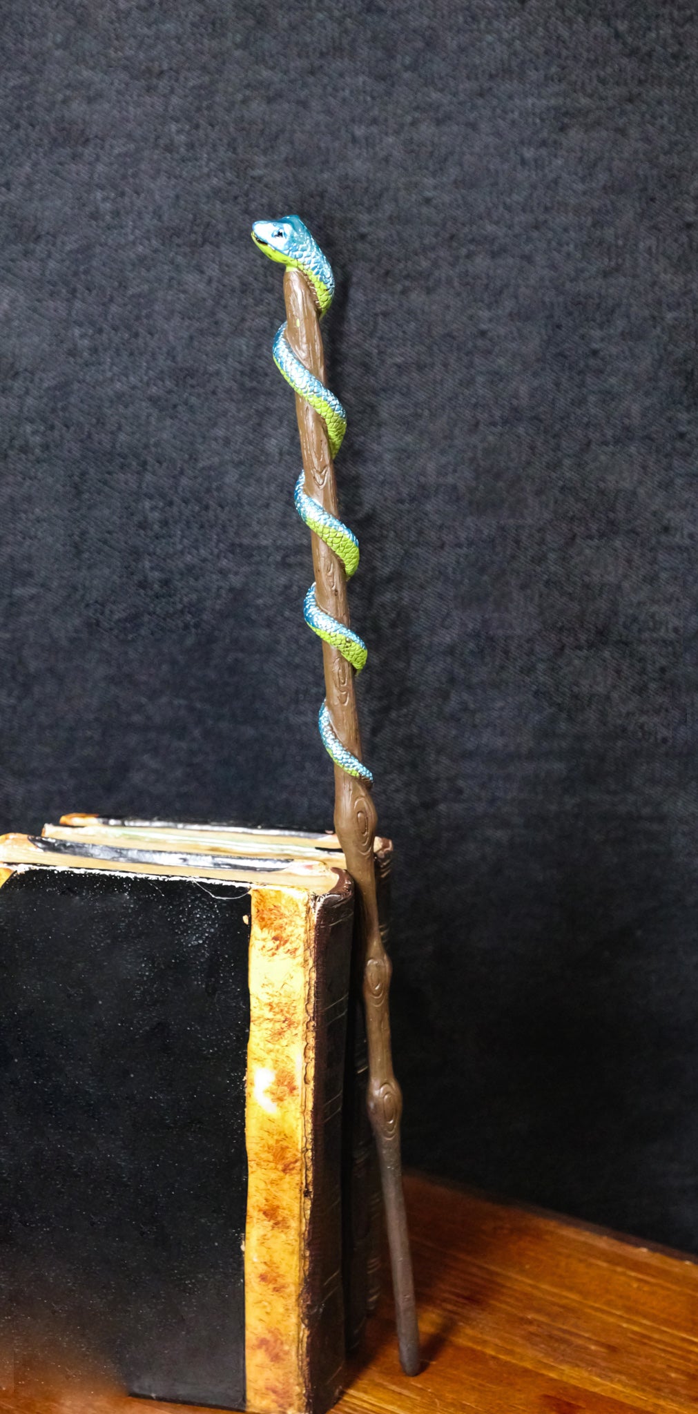 Wicca Witches Sorcery Coiled Serpent Snake On Branch Decor Magic Wand 14" Long