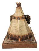 Southwest Legacy Series American Buffalo Prairie Scene Bison & Teepee Figurine