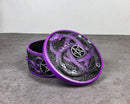 Wicca Occultic Alchemist Snake Serpent With Pentagram Small Trinket Box 4"D