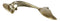 Set of 2 Brass Gold Nautical Sea Baleen Blue Whale Tail Wall Coat Hook Hangers