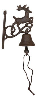 Cast Iron Rustic Vintage Western Stag Deer Bell Door Wall Dinner Yard Farm