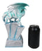 Winter White Dragon On Frozen Ice Cliff With LED Light Crystals Decor Figurine