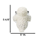 Wisdom Of The Woods Snowy White Owl Salt and Pepper Shakers Holder Set 5.5"H