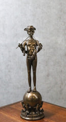 Greek God of The Forest Shepherds and Nature Pan of Rohallion W/ Flutes Figurine