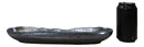 Pack Of 3 Black Tetsu Kesho Ceramic Wavy Oblong Long Serving Platter 13.25"L