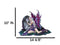 Purple Tribal Fairy Sitting With Midnight Key Lock Dark Unicorn Figurine 14.5"L