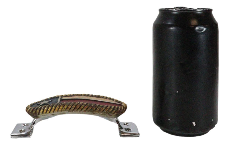 Set Of 2 Western Texas Lone Star Flag Drawer Cabinet Door Bar Pull Knobs Accent