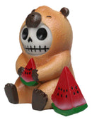 Furrybones Adorable Capybara With Watermelon Skeleton Figurine Furry Bones