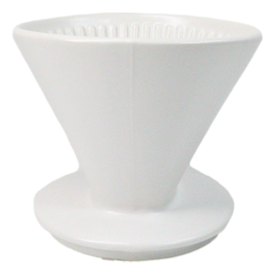 White Porcelain Artisan Coffee Maker Pour Over Dripper Filter Cup Top Part
