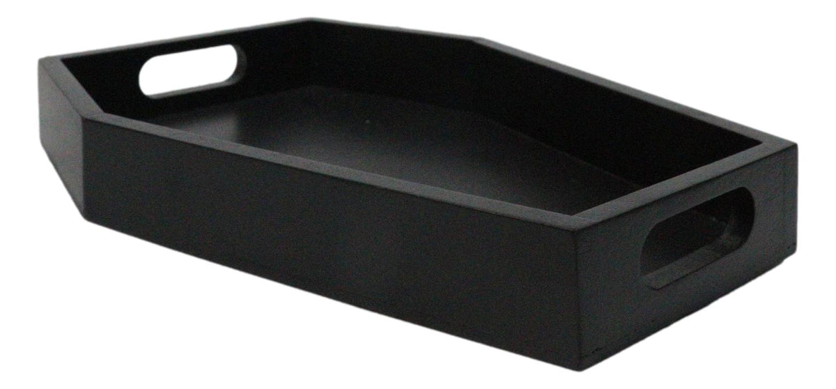 Gothic Dark Arts Spooky Vampire Coffin Trinket Jewelry Tray With Handles 9.5" L