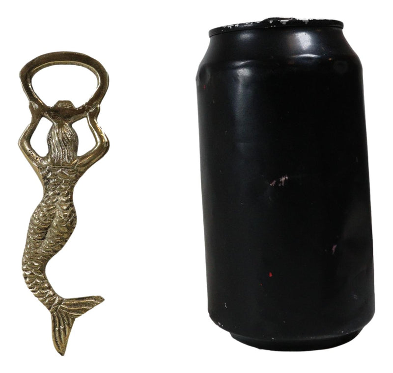 Pack Of 2 Brass Golden Nautical Marine Siren Mermaid Beer Bottle Hand Opener