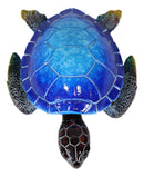 Nautical Ocean Blue Giant Sea Turtle Swimming Bobblehead Figurine Tortoise