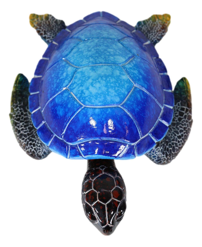 Nautical Ocean Blue Giant Sea Turtle Swimming Bobblehead Figurine Tortoise