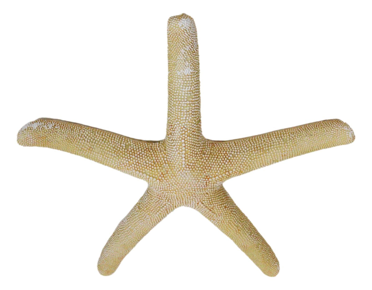Nautical Marine Ocean Coral Yellow Sea Star Shell Starfish Wall Plaque Sculpture