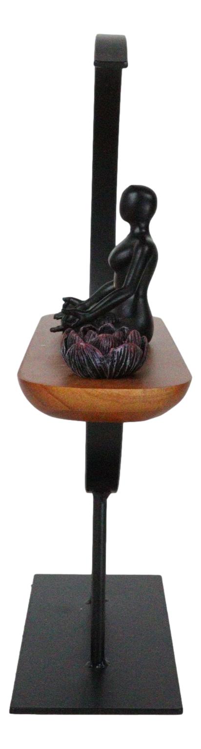 Zen Crescent Rainbow 7 Chakra Zones Black Yoga Avatar With Lotus Incense Burner