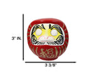 Red Talisman of Prosperity Japanese Zen Daruma Figurine With Unpainted Eyes