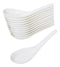 Contemporary High Gloss White Melamine Asian Soup Spoons Pack Of 12 Set