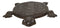 Set Of 4 Cast Iron Bronzed Sea Turtle Patterned Shell Garden Stepping Stones