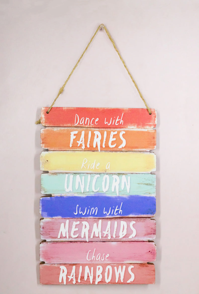 Dance With Fairies Ride A Unicorn Swim With Mermaids Chase Rainbows Wall Decor