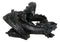 Medieval Fantasy Horned Black Soma Dragon At Repose Collectible Figurine 11"L