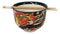 Black Oriental Koi Fishes Ceramic Donburi Ramen Soup Bowl With Chopsticks Set