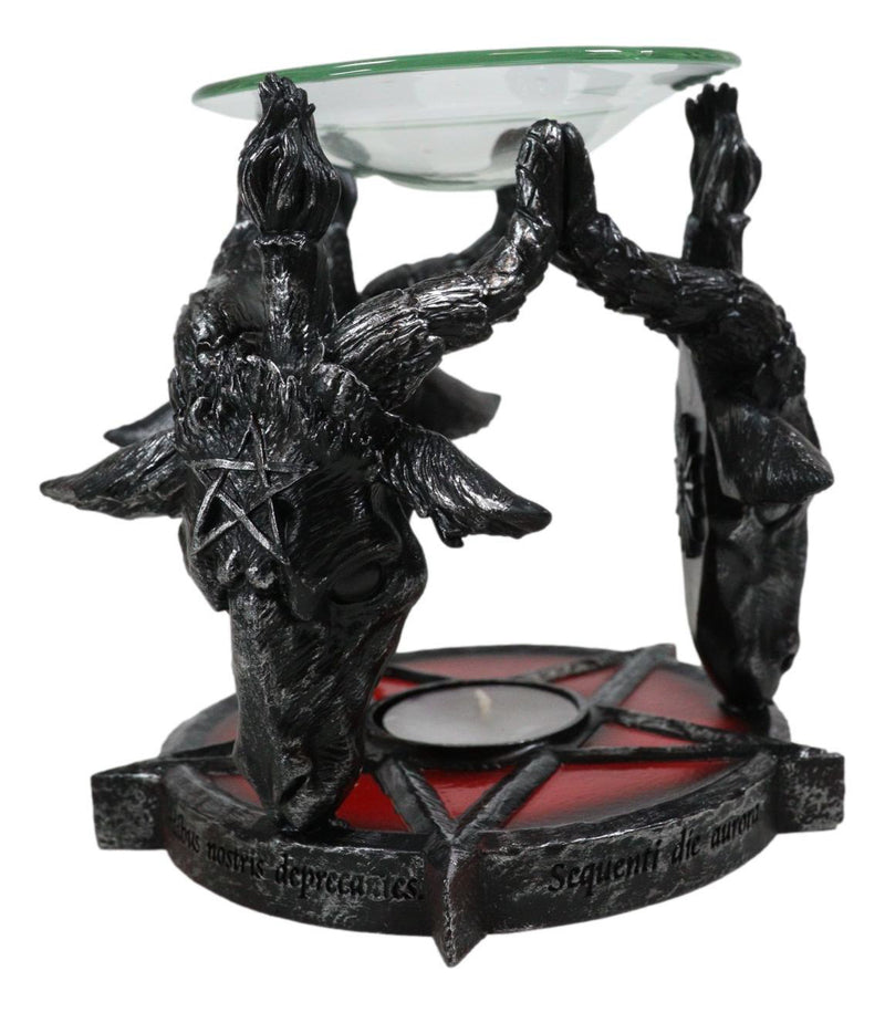 Occult Baphomet Sabbatic Goat Skulls Pentagram Candle Oil Tart Scent Burner