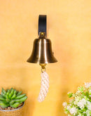 Victorian Antiqued Solid Brass Compact Shopkeeper Door Bell Dinner Bells