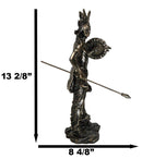 Catskill Mountain Mohican Indian Tribal Warrior Holding Spear Shield Figurine