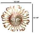 Metal Gold Celestial Heavens Sun Face Belenos Wall Decor Plaque Sculpture 12"H