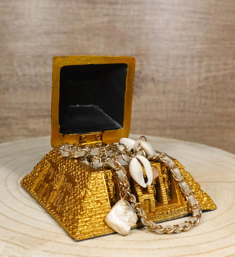 Gods Of Egypt Pharaoh The Great Pyramid Of Khufu Small Hinged Trinket Box Decor