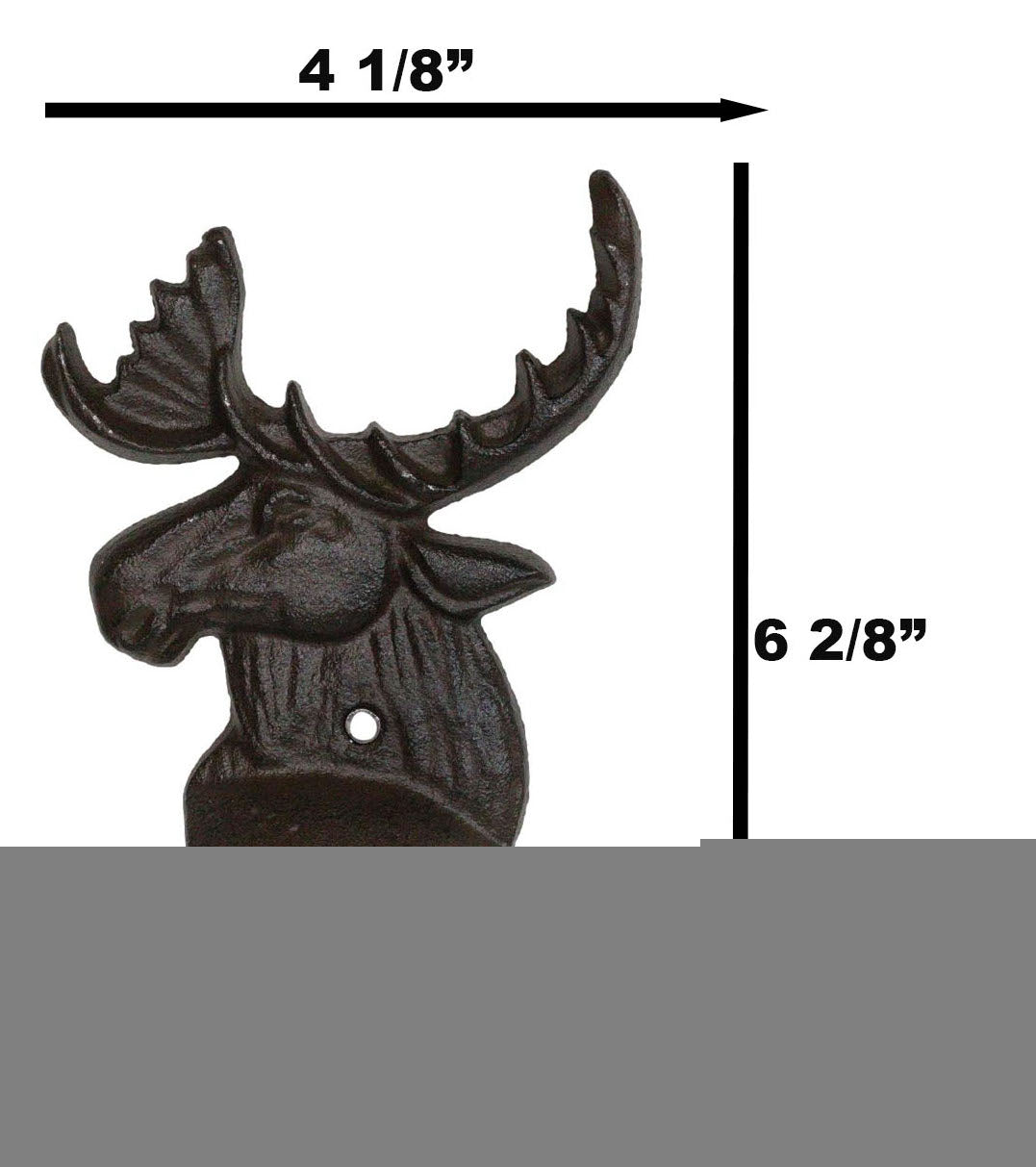 Pack Of 2 Rustic Western Country Bull Moose Cast Iron Beer Bottle Wall Openers
