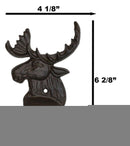 Pack Of 2 Rustic Western Country Bull Moose Cast Iron Beer Bottle Wall Openers