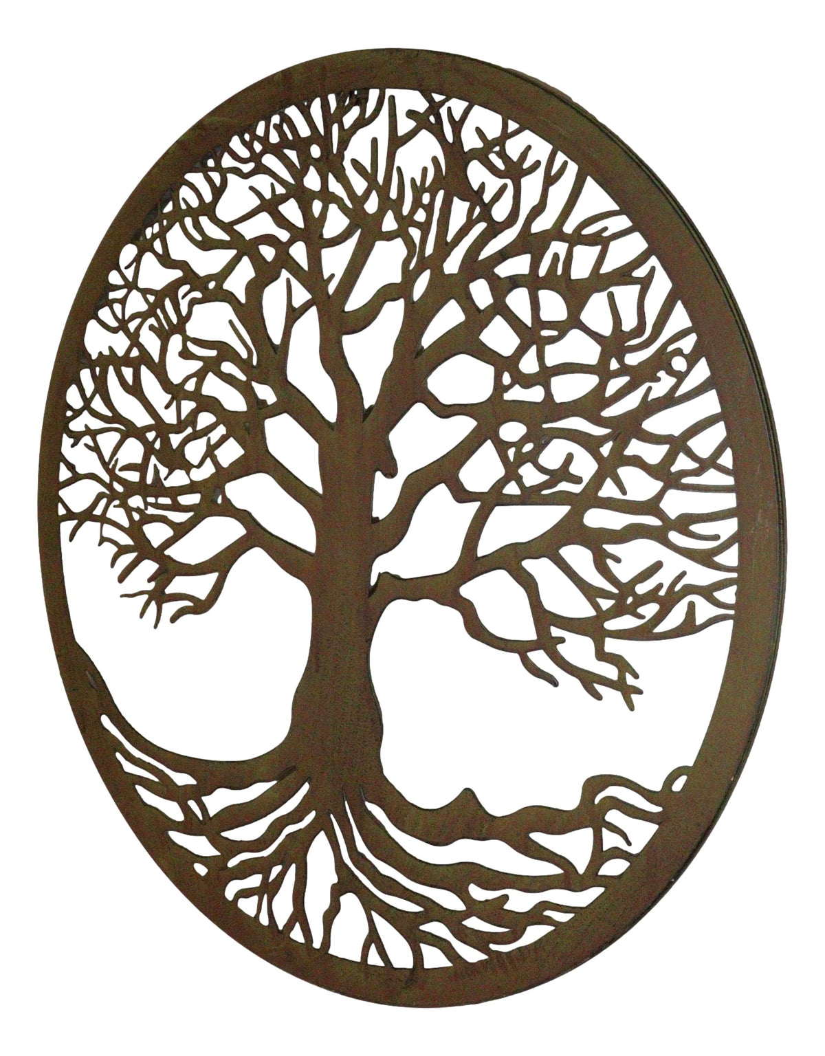 Green 23"D Oversized Celtic Tree of Life Medallion Metal Wall Circle Plaque