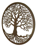 Green 23"D Oversized Celtic Tree of Life Medallion Metal Wall Circle Plaque