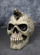 Tribal Tattoo Serpent Skull Statue Battle Chieftain Figurine Amazing Detail