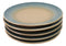 Pack Of 5 Blue River Ao Nagashi Collection Large Round Dinner Plates 10" D