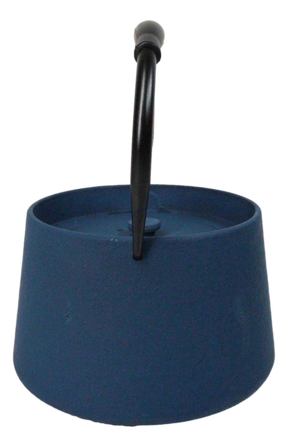 Royal Blue Modern Straight Edge Design Tetsubin Larger Cast Iron Teapot 33oz