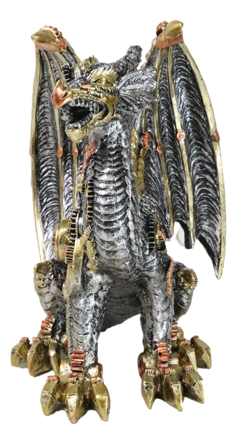 Geared Mechanical Look Steampunk Dragon Cyber Robot Decorative Sculpture
