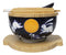 Yellow Moon White Rabbit Donburi Ramen Bowl With Lid Trivet Spoon Chopsticks Set