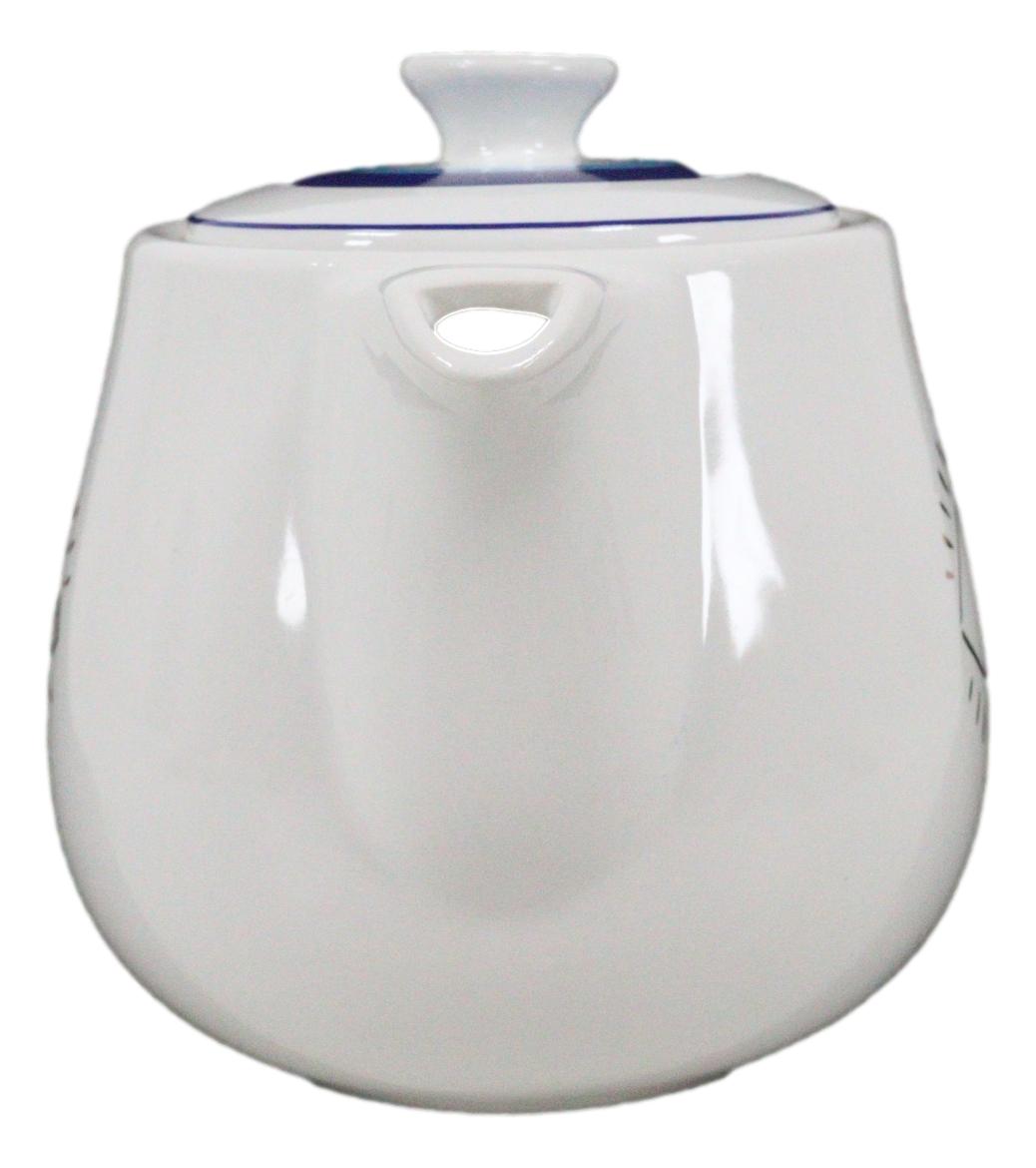 White Gothic Alchemy Porcelain Wicca Evil Eye Of Providence Protection Tea Pot