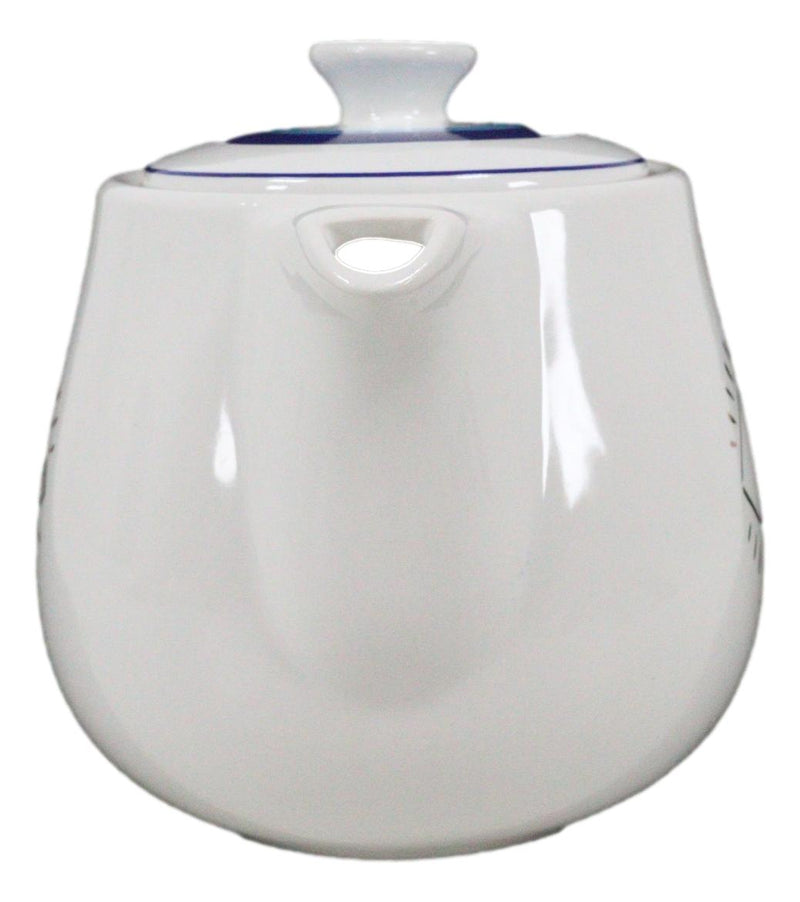 White Gothic Alchemy Porcelain Wicca Evil Eye Of Providence Protection Tea Pot