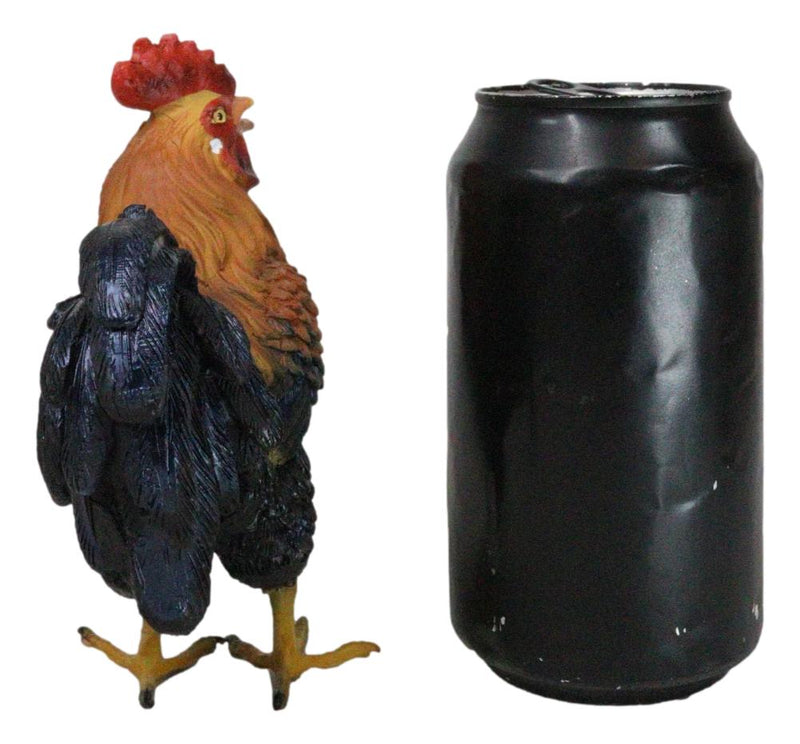 Rustic Western Proud Country Farm Colorful Chicken Rooster Figurine 5.25" Tall