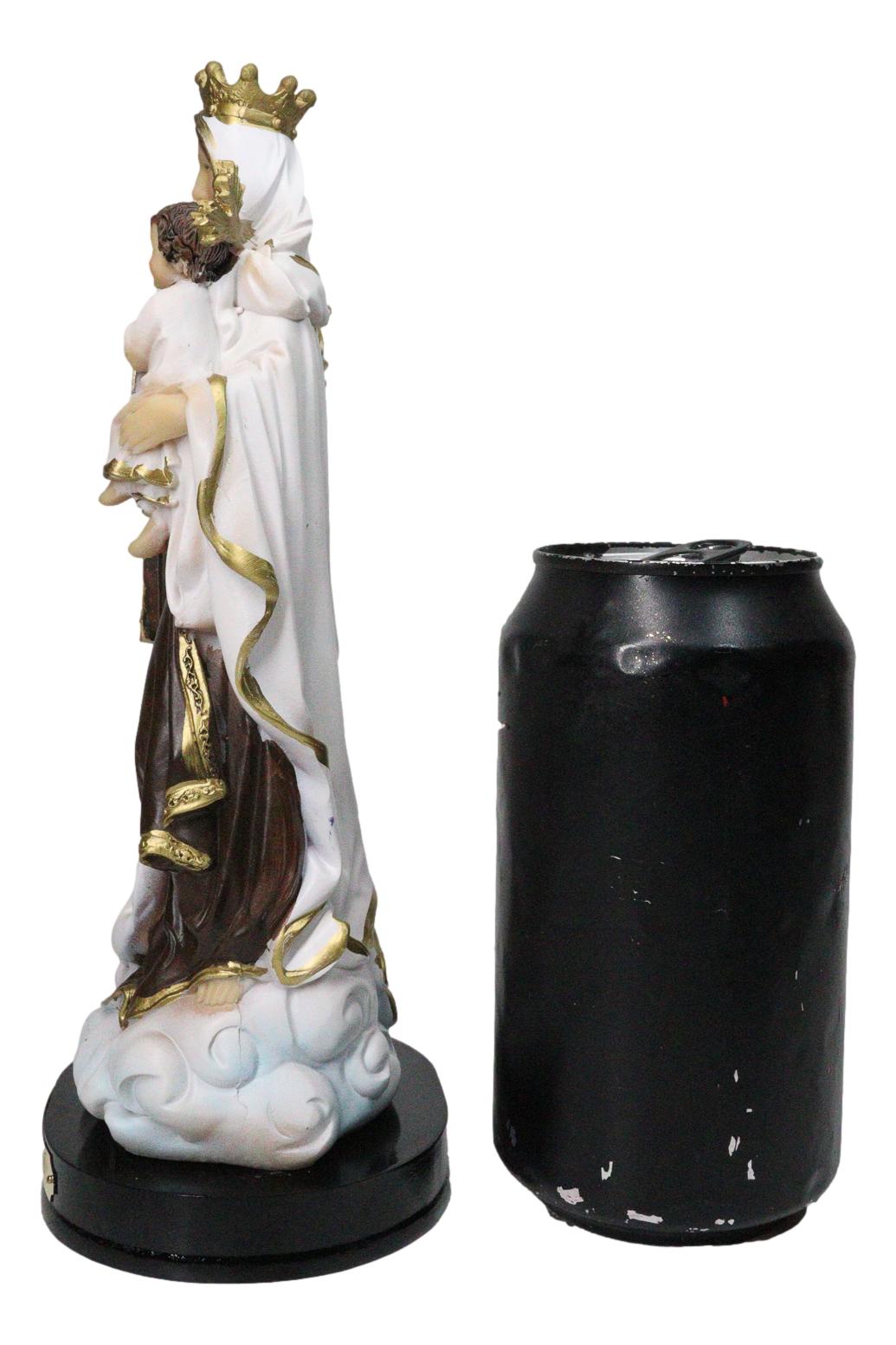 Our Lady of Mount Carmel Virgin Mary Carrying Child Jesus Figurine with Base
