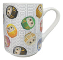 Japanese Icons Daruma Talisman Of Luck And Perseverance Textured Mug Cup 11oz