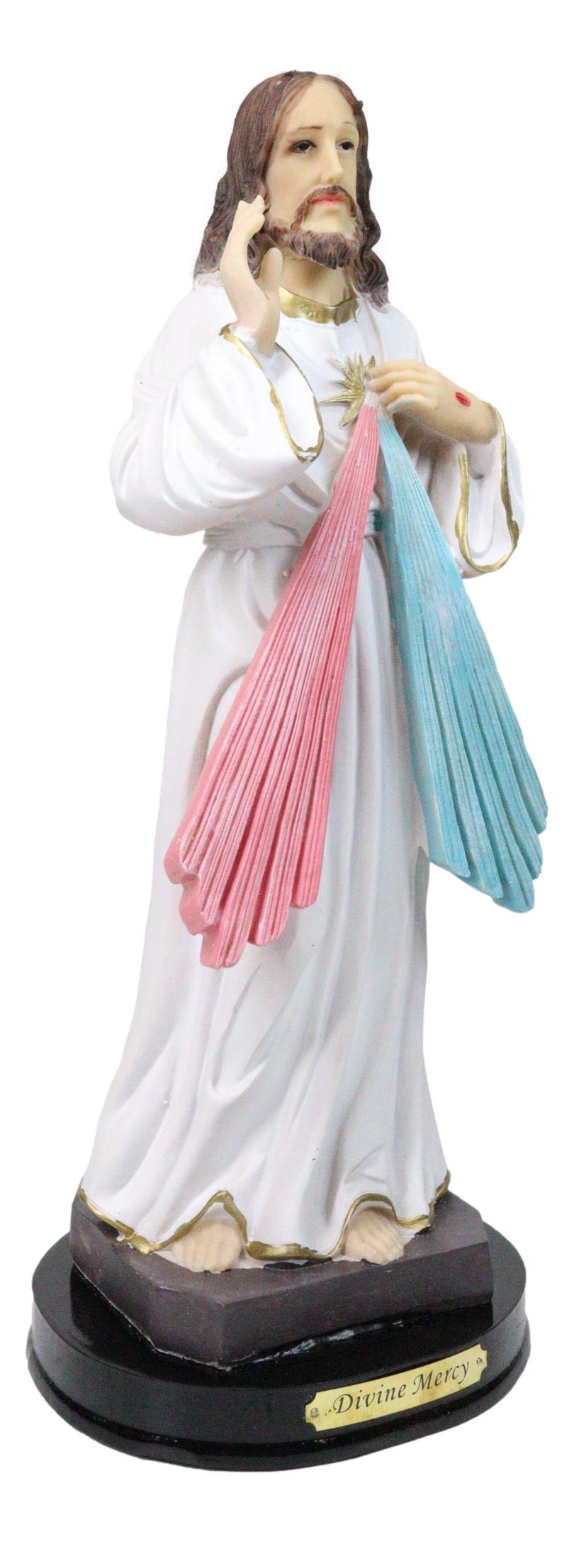 Catholic Divine Mercy of Jesus Christ Figurine With Base Atonement And Mercy