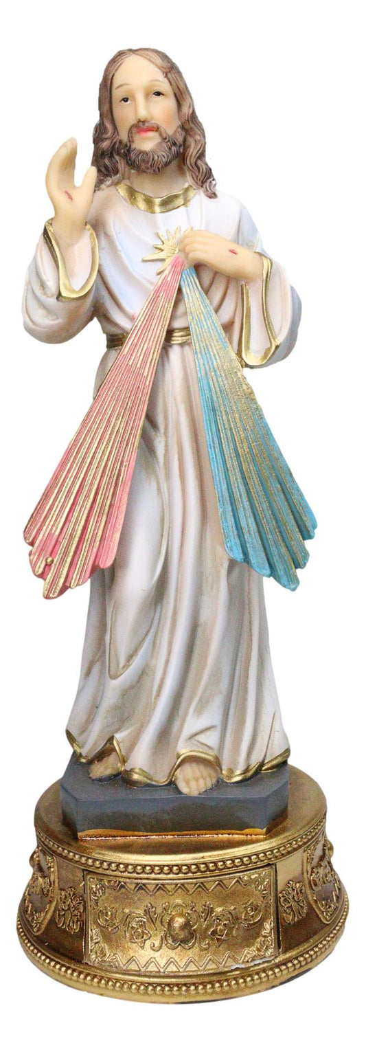 Catholic Christian Divine Mercy of Jesus Christ With Rosary Drawer Box Figurine - Ebros Gift
